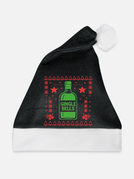 Ugly Christmas GINgle Bells - Weihnachtsmütze - Schwarz/Weiß
