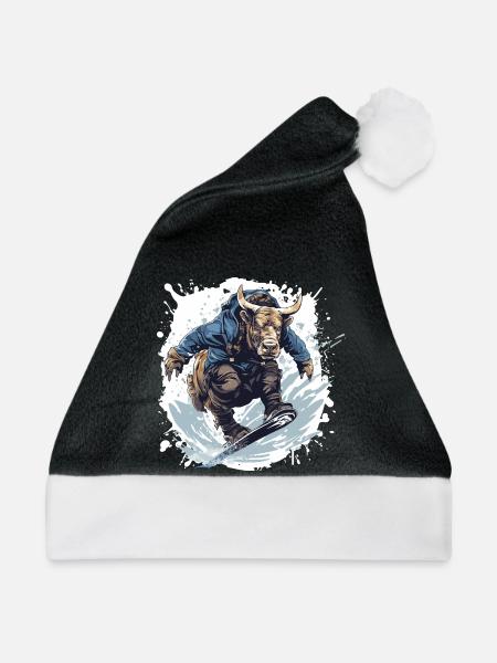 Bulle Snowboard Taurus - Weihnachtsmütze - Schwarz/Weiß - Vorne