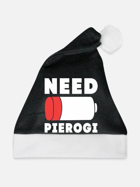 Polen Polnisch Pierogi - Weihnachtsmütze - Schwarz/Weiß