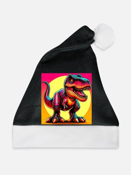 Dinosaurier - Weihnachtsmütze - Schwarz/Weiß