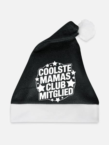 Coolste Mamas Club Mitglied - Weihnachtsmütze - Schwarz/Weiß