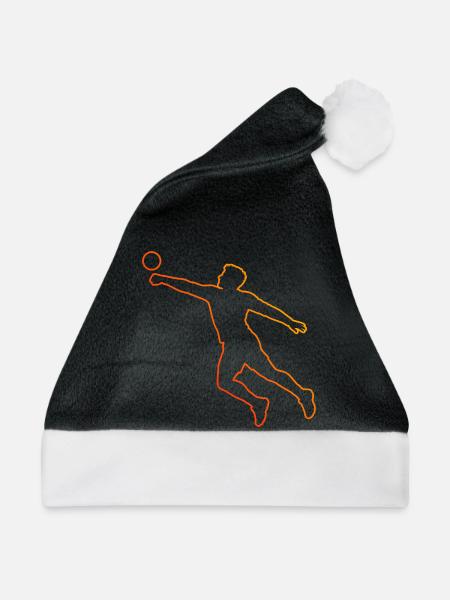 Geschenkidee für einen Faustball-Fan mit Faustball - Weihnachtsmütze - Schwarz/Weiß