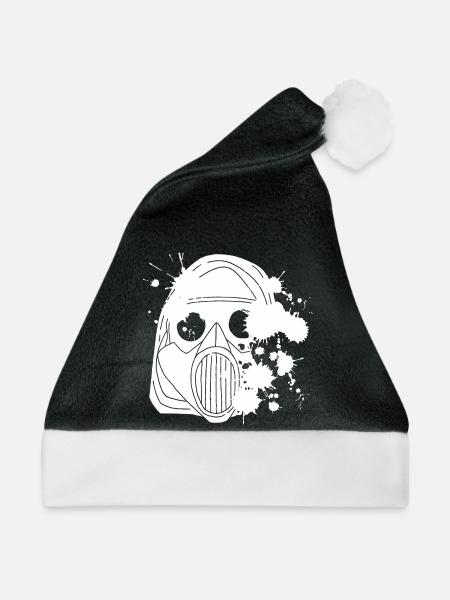Verunreinigung (weiß) - Weihnachtsmütze - Schwarz/Weiß - Vorne