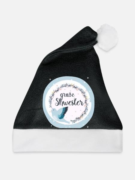 große Schwester Vogel - Weihnachtsmütze - Schwarz/Weiß