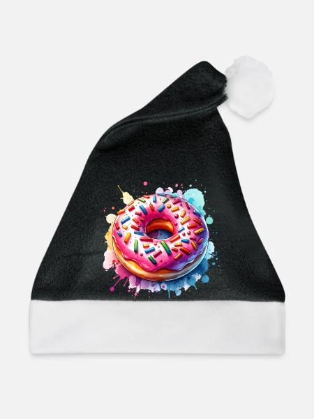 Donut - Weihnachtsmütze - Schwarz/Weiß