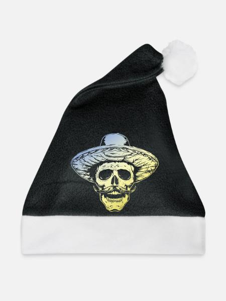 Mexikaner Skull - Weihnachtsmütze - Schwarz/Weiß