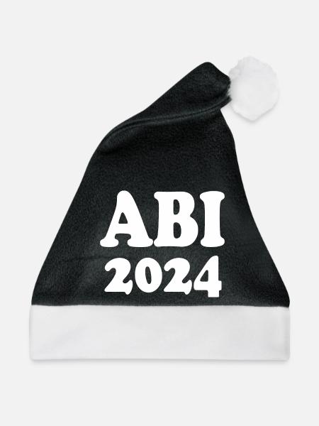 Abi 2024 - Weihnachtsmütze - Schwarz/Weiß - Vorne