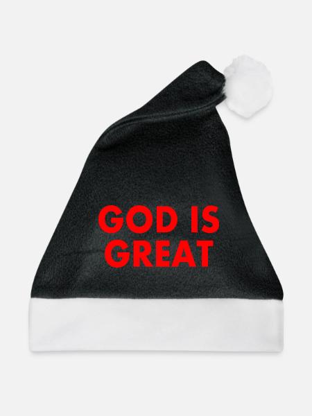 god is great - Weihnachtsmütze - Schwarz/Weiß