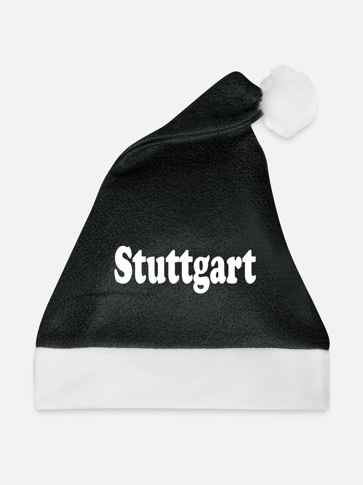 stuttgart - Weihnachtsmütze - Schwarz/Weiß - Vorne