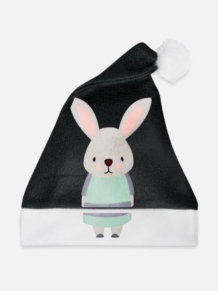 Hase Löffel - Weihnachtsmütze - Schwarz/Weiß