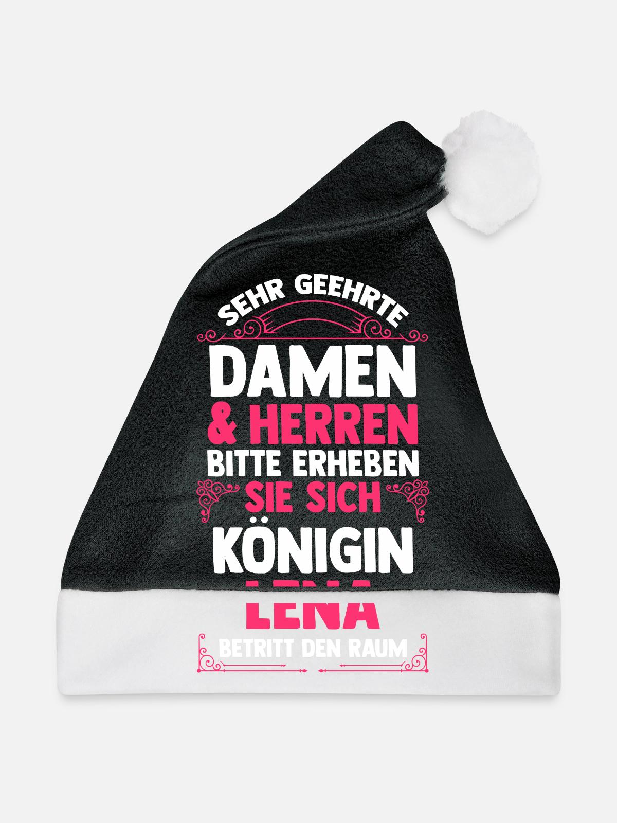 Lena - Weihnachtsmütze - Schwarz/Weiß - Vorne