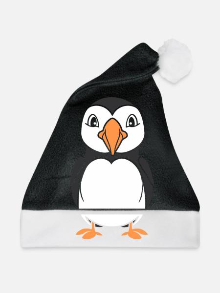 Papageitaucher - Weihnachtsmütze - Schwarz/Weiß