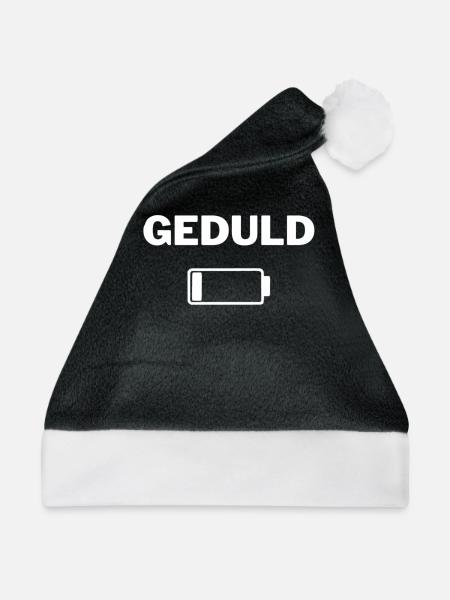 Geduld - Akku - Weihnachtsmütze - Schwarz/Weiß - Vorne