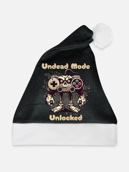 Zombie Gaming Controller Modus Entfesselt - Weihnachtsmütze - Schwarz/Weiß