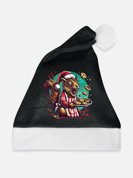 Weihnachtsstress Lustiges Mama Eichhörnchen - Weihnachtsmütze - Schwarz/Weiß