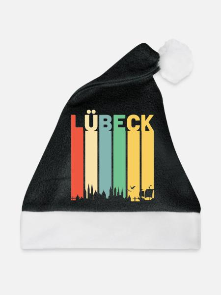 Lübeck - Weihnachtsmütze - Schwarz/Weiß - Vorne