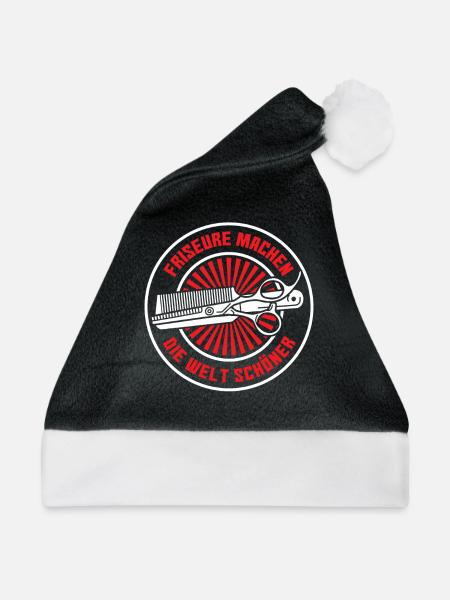 Friseur - Weihnachtsmütze - Schwarz/Weiß