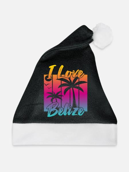 Ich liebe Belize - Weihnachtsmütze - Schwarz/Weiß