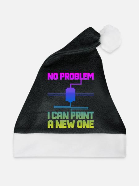 3D Drucker 3d Druck - Weihnachtsmütze - Schwarz/Weiß