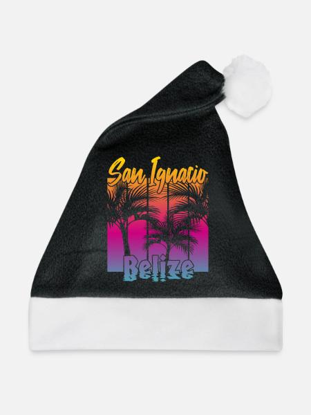San Ignacio Belize - Weihnachtsmütze - Schwarz/Weiß