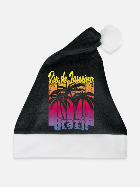 Rio de Janeiro Brazil - Weihnachtsmütze - Schwarz/Weiß - Vorne