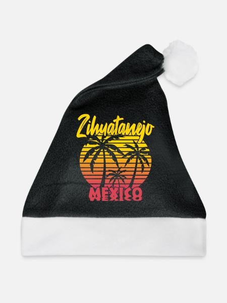 Zihuatanejo Mexico - Weihnachtsmütze - Schwarz/Weiß - Vorne