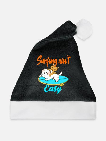 Surfing ain't Easy - Weihnachtsmütze - Schwarz/Weiß