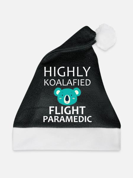 Flight Paramedic Koalafied Luftrettung - Weihnachtsmütze - Schwarz/Weiß