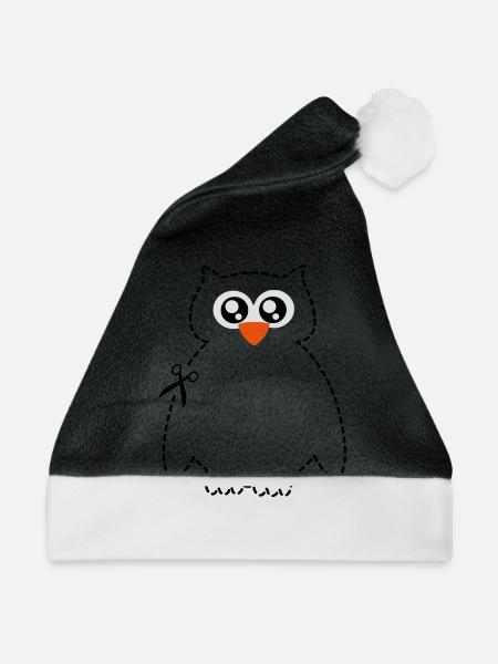 Cute scissors owl - Weihnachtsmütze - Schwarz/Weiß
