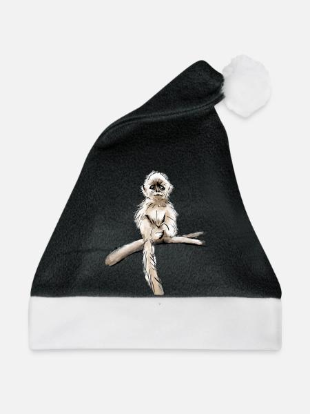 Äffchen - Weihnachtsmütze - Schwarz/Weiß