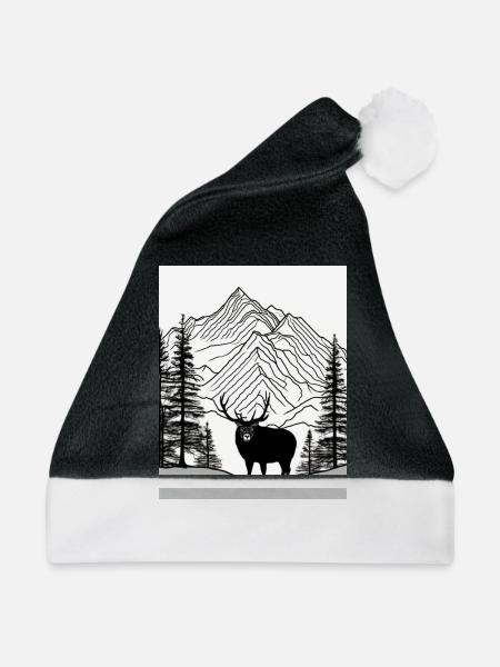 Simple Natur - Weihnachtsmütze - Schwarz/Weiß
