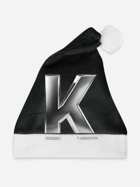 Chrome ,, K " Metallic - Weihnachtsmütze - Schwarz/Weiß