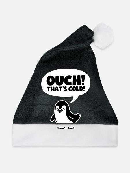 Au! Das ist kalt! - Weihnachtsmütze - Schwarz/Weiß
