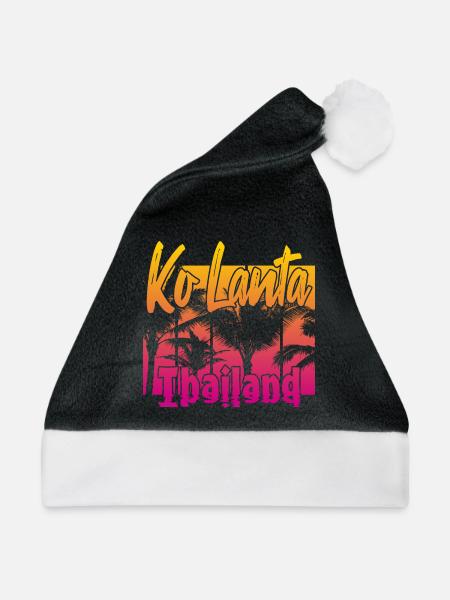 Ko Lanta Thailand - Weihnachtsmütze - Schwarz/Weiß - Vorne