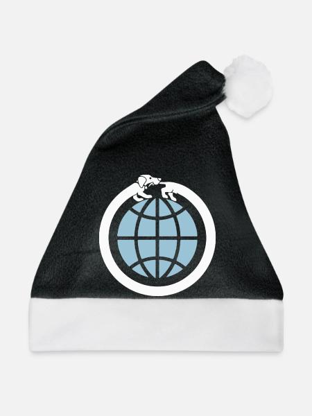 Dackel Erde - Weihnachtsmütze - Schwarz/Weiß