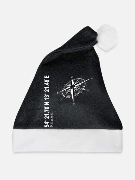 Rügen - Weihnachtsmütze - Schwarz/Weiß