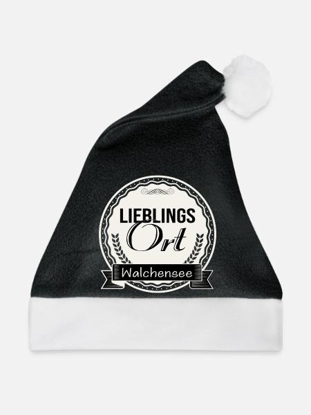 Lieblingsort Walchensee - Weihnachtsmütze - Schwarz/Weiß