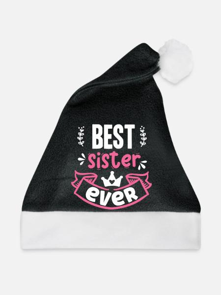 Beste Schwester aller Zeiten - Weihnachtsmütze - Schwarz/Weiß