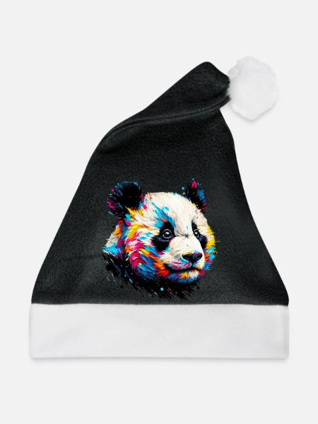 Panda - Weihnachtsmütze - Schwarz/Weiß