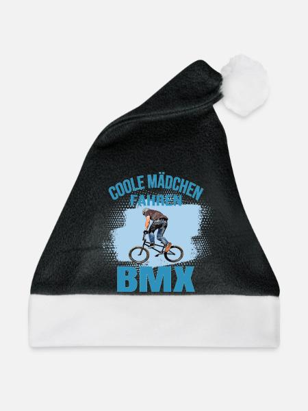 Coole Mädchen fahren BMX - Weihnachtsmütze - Schwarz/Weiß