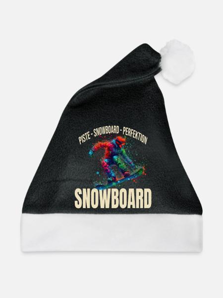 Piste - Snowboard - Perfektion - Weihnachtsmütze - Schwarz/Weiß