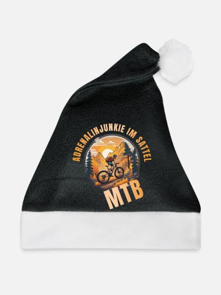 Adrenalinjunkie im Sattel - Weihnachtsmütze - Schwarz/Weiß
