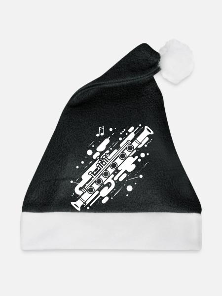 Flöte Streetart - Weihnachtsmütze - Schwarz/Weiß