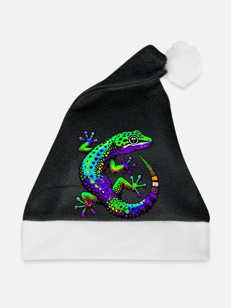 Gecko - Weihnachtsmütze - Schwarz/Weiß