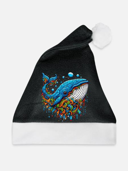 Wal - Weihnachtsmütze - Schwarz/Weiß