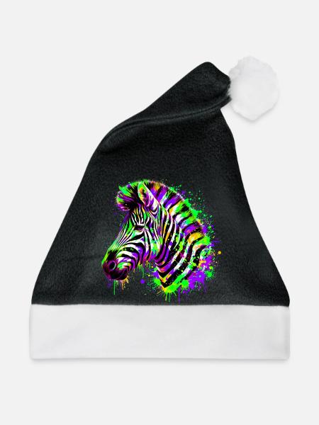 Zebra - Weihnachtsmütze - Schwarz/Weiß