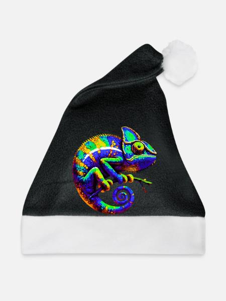Chamäleon - Weihnachtsmütze - Schwarz/Weiß