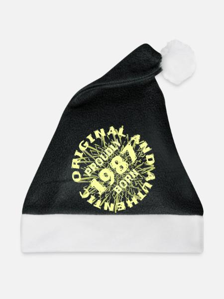 1987 - Weihnachtsmütze - Schwarz/Weiß