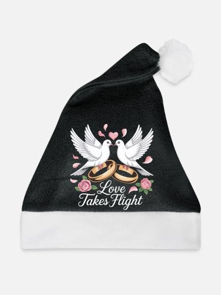 Liebe Tauben - Weihnachtsmütze - Schwarz/Weiß