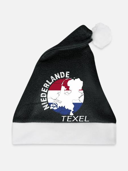 Texel - Weihnachtsmütze - Schwarz/Weiß - Vorne